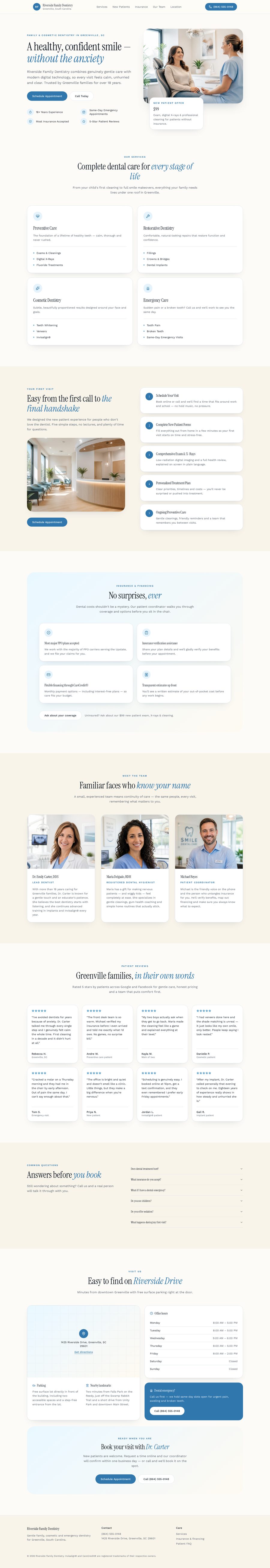 Preview of the Dental Practice page