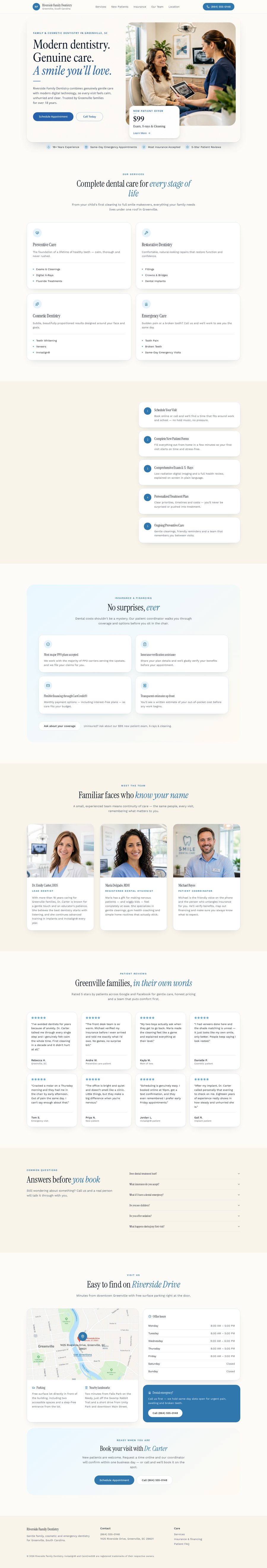 Preview of the Dental Practice page