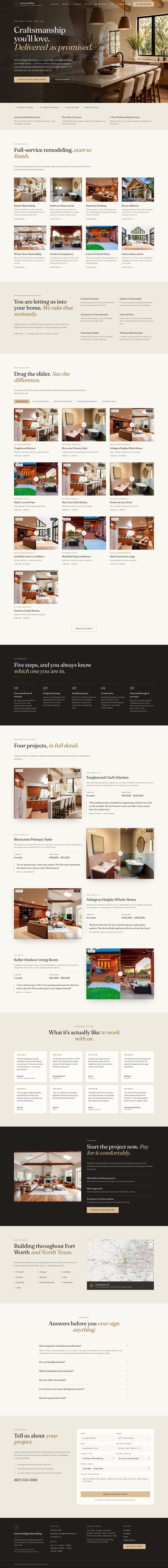 Preview of the Home Remodeling page