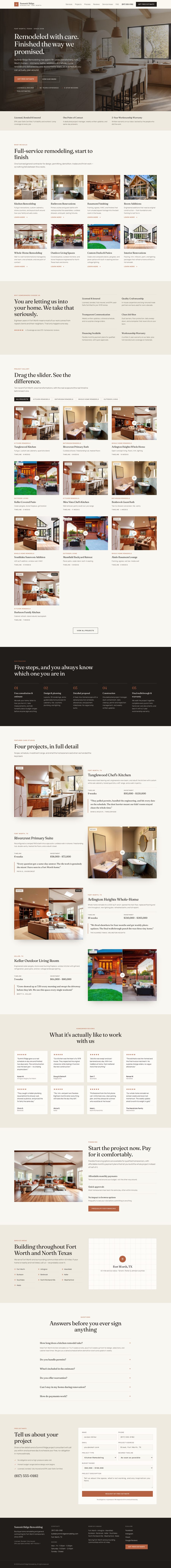 Preview of the Home Remodeling page